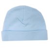 BH3: Baby Plain Sky Cotton Hat (Newborn) Made in UK